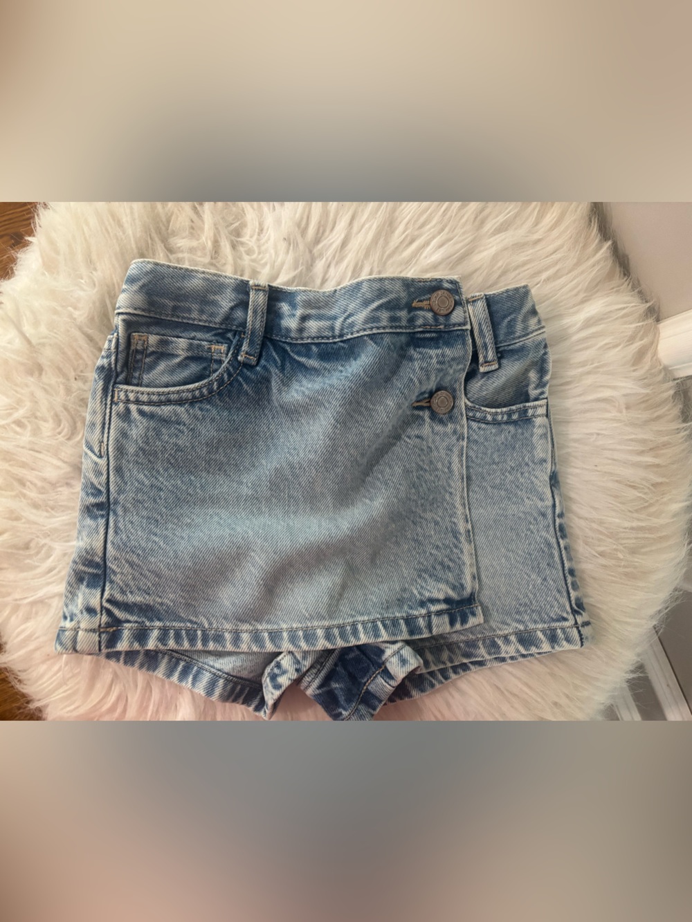 GAP Light Blue Denim High-Waist Jean Shorts